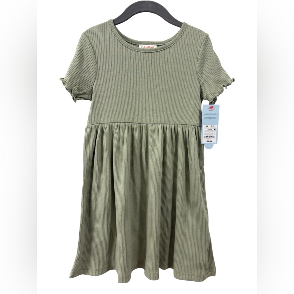 Girls Dress 5T NWT Light Olive Green